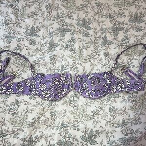 Floral Purple Women's Bikini top